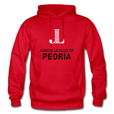 JL Peoria "Logo" Heavy Blend Adult Hoodie - red