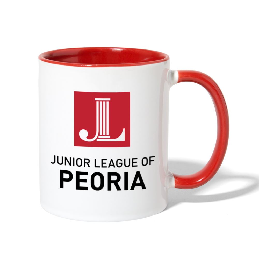 JL Peoria "Logo" Contrast Coffee Mug - white/red