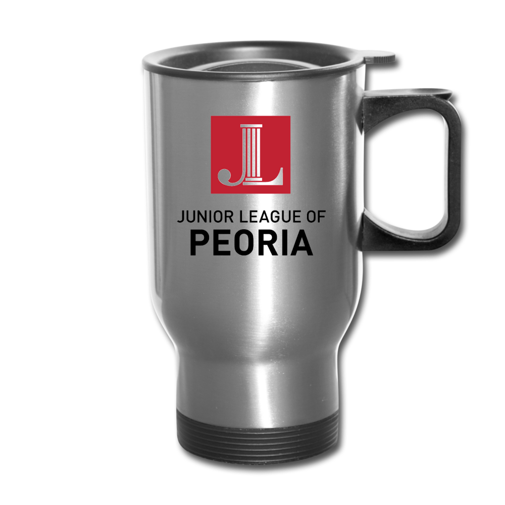 JL Peoria "Logo" Travel Mug - silver
