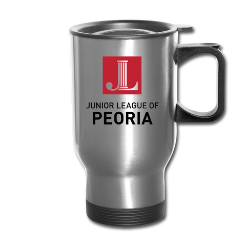 JL Peoria "Logo" Travel Mug - silver