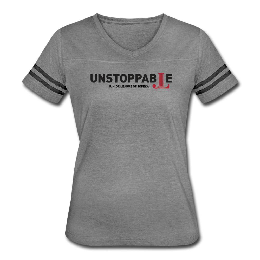 JL Topeka "Unstoppable" Women’s Vintage Sport T-Shirt - heather gray/charcoal