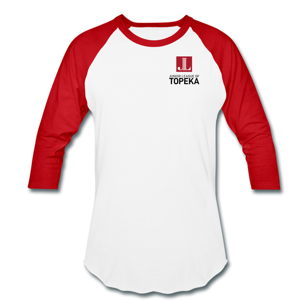 JL Topeka "Volunteer State" Unisex Baseball T-Shirt - white/red