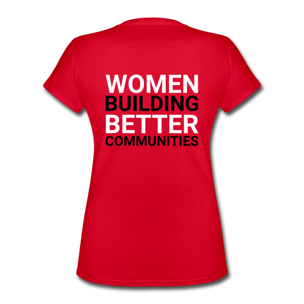 JL Topeka "Better Communities" Women's V-Neck T-Shirt - red