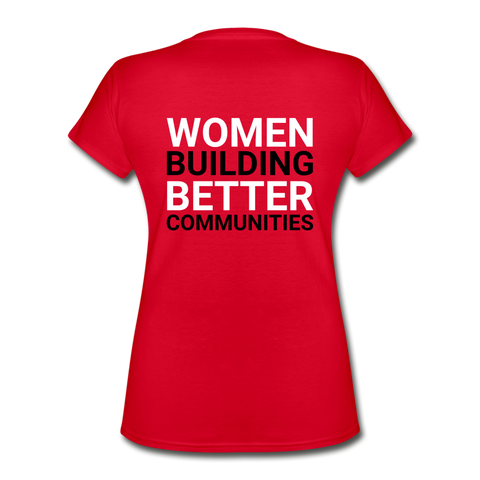 JL Topeka "Better Communities" Women's V-Neck T-Shirt - red