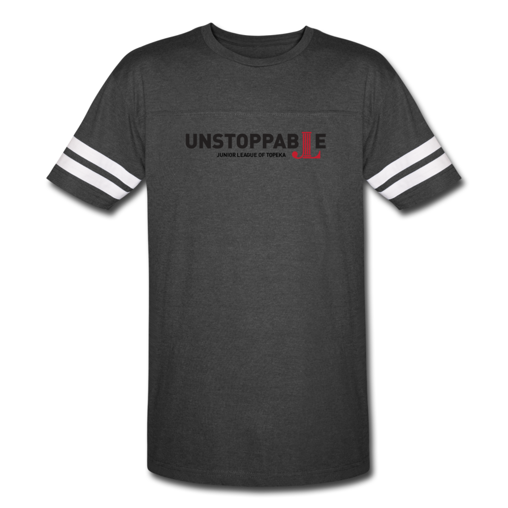 JL Topeka "Unstoppable" Unisex Vintage Sport T-Shirt - vintage smoke/white