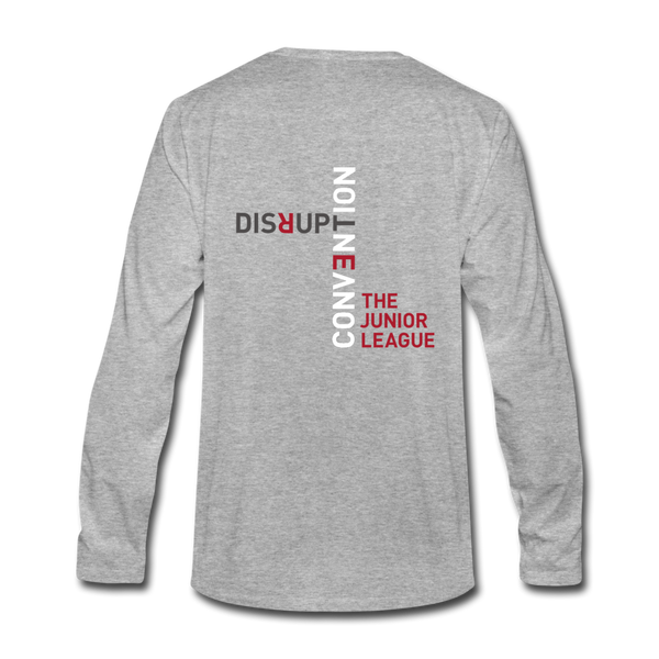 JL Topeka "Disrupt Convention" Unisex Premium Long Sleeve T-Shirt - heather gray