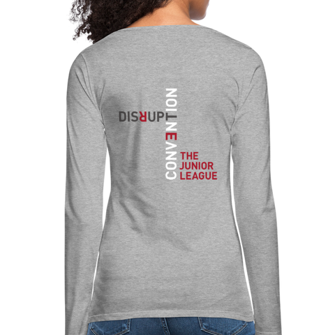 JL Topeka "Disrupt Convention" Women's Premium Long Sleeve T-Shirt - heather gray