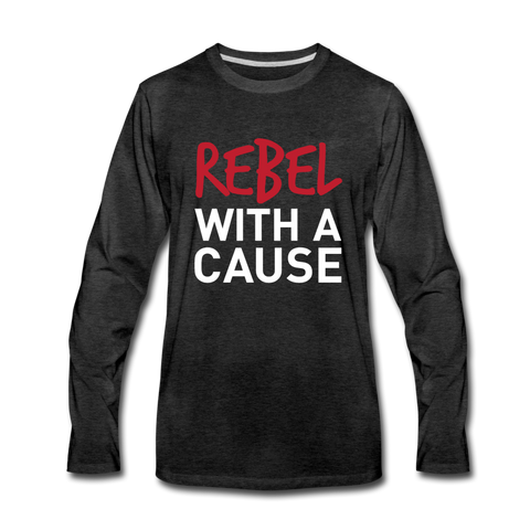 JL Bell County "Rebel With A Cause" Unisex Premium Long Sleeve T-Shirt - charcoal gray