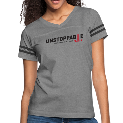 JL Bell County "Unstoppable" Women’s Vintage Sport T-Shirt - heather gray/charcoal