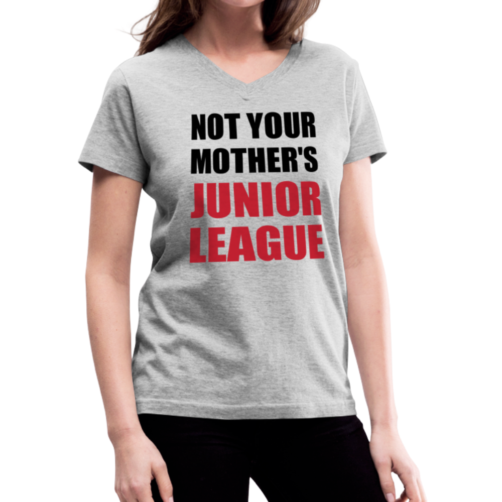 JL Minneapolis "Not Your Mother's" Women's V-Neck T-Shirt - gray