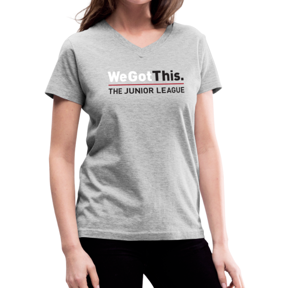 JL Minneapolis "We Got This" Women's V-Neck T-Shirt - gray