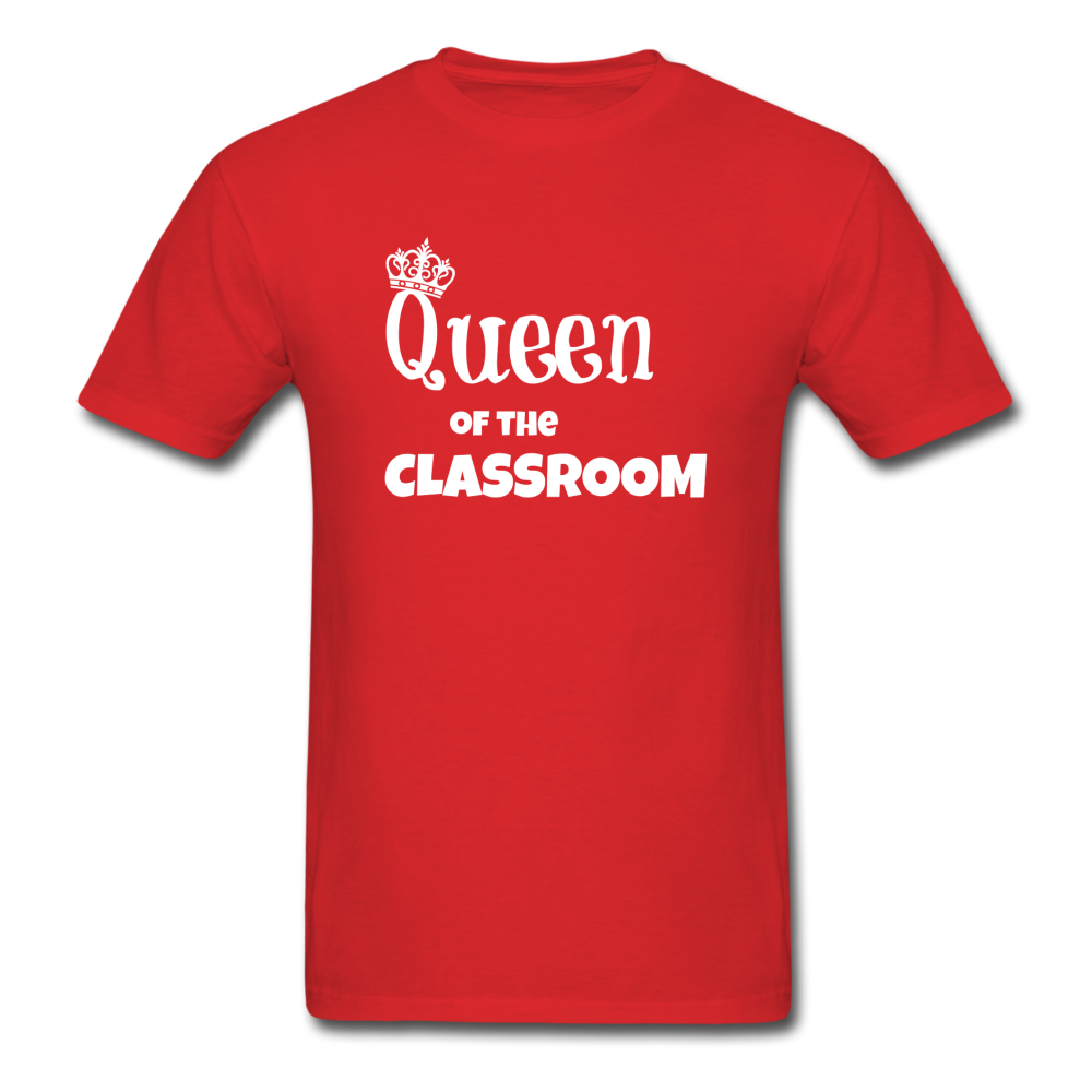 Wise Owl "Queen of the Classroom" Unisex Classic T-Shirt - red
