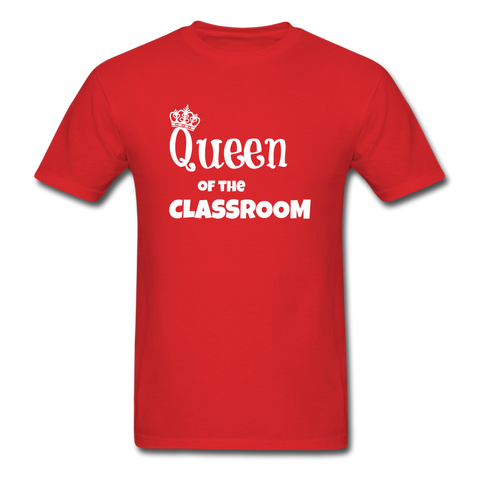 Wise Owl "Queen of the Classroom" Unisex Classic T-Shirt - red