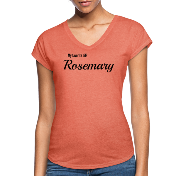 Essentially Me "Rosemary" Women's Tri-Blend V-Neck T-Shirt - heather bronze