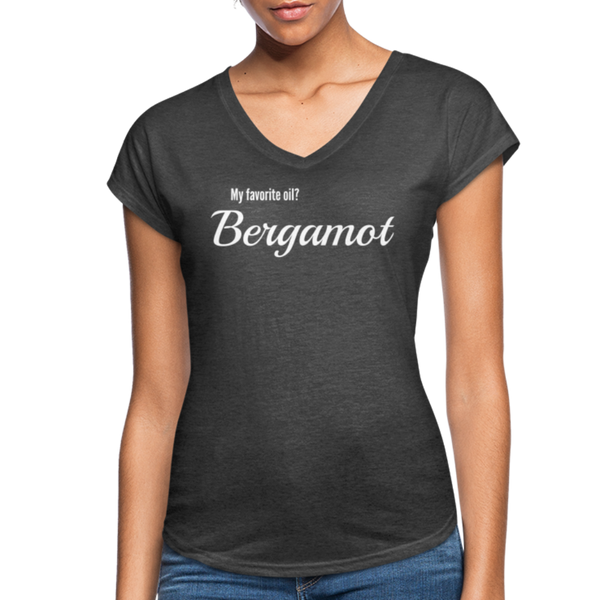 Essentially Me "Bergamot" Women's Tri-Blend V-Neck T-Shirt - deep heather