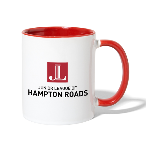 JL Hampton Roads "Logo" Contrast Coffee Mug - white/red