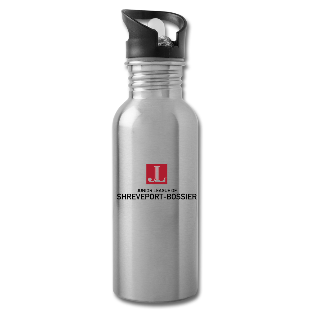 JL Shreveport-Bossier "Logo" Water Bottle - silver