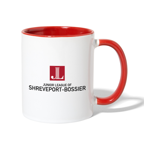 JL Shreveport-Bossier "Logo" Contrast Coffee Mug - white/red