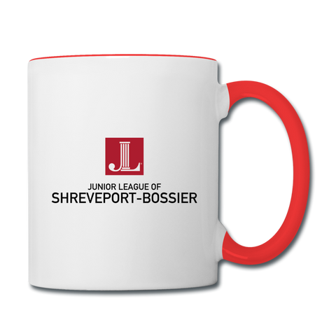 JL Shreveport-Bossier "Logo" Contrast Coffee Mug - white/red