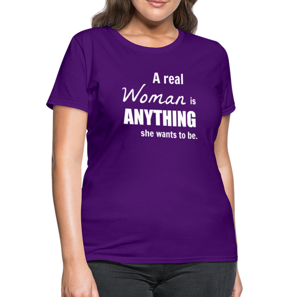 "Real Woman" Women's T-Shirt - purple