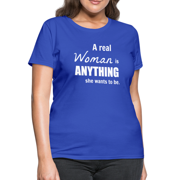 "Real Woman" Women's T-Shirt - royal blue