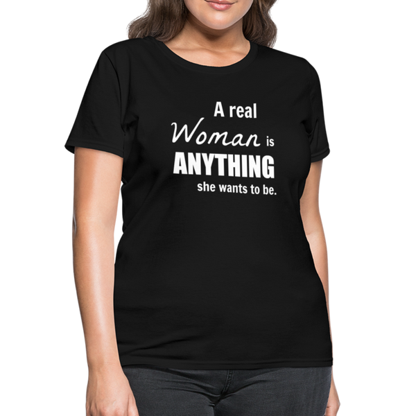 "Real Woman" Women's T-Shirt - black