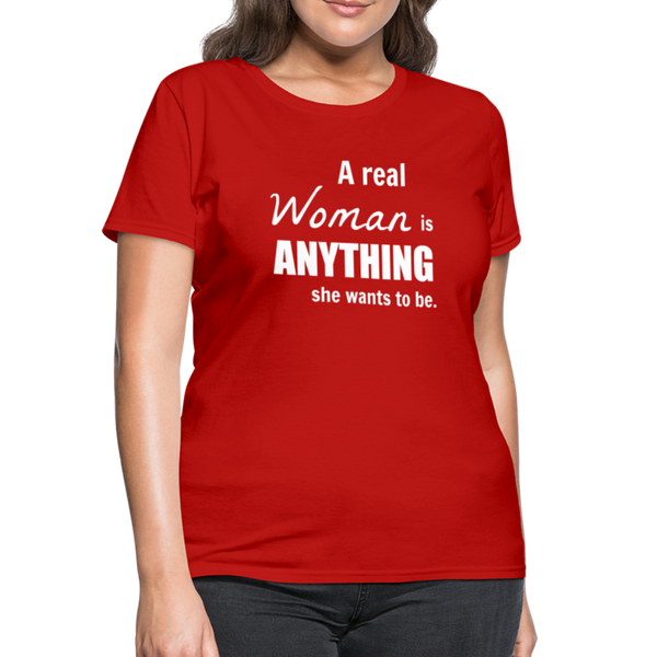 "Real Woman" Women's T-Shirt - red