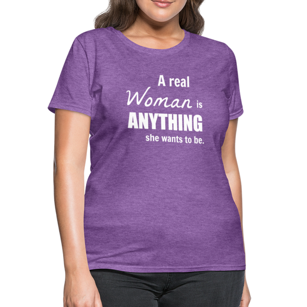 "Real Woman" Women's T-Shirt - purple heather