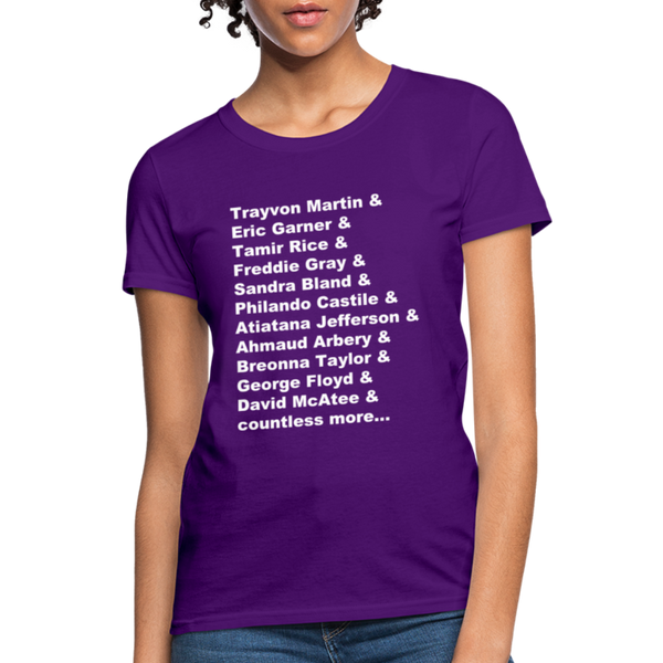 "Remember Their Names" Women's T-Shirt - purple