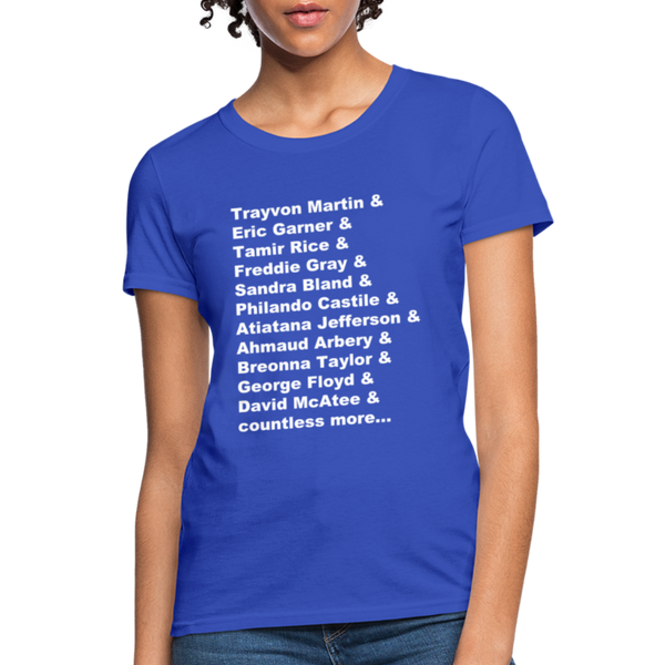 "Remember Their Names" Women's T-Shirt - royal blue