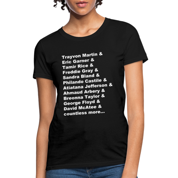 "Remember Their Names" Women's T-Shirt - black