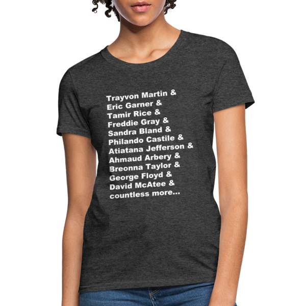 "Remember Their Names" Women's T-Shirt - heather black