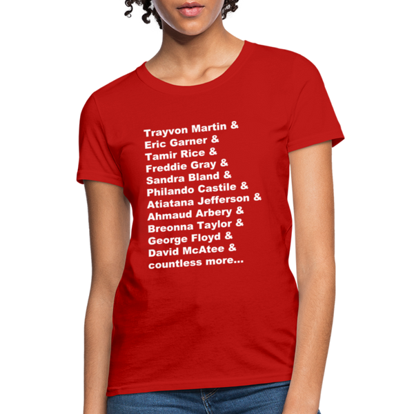 "Remember Their Names" Women's T-Shirt - red