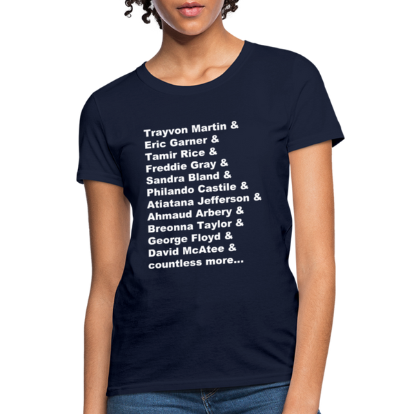 "Remember Their Names" Women's T-Shirt - navy