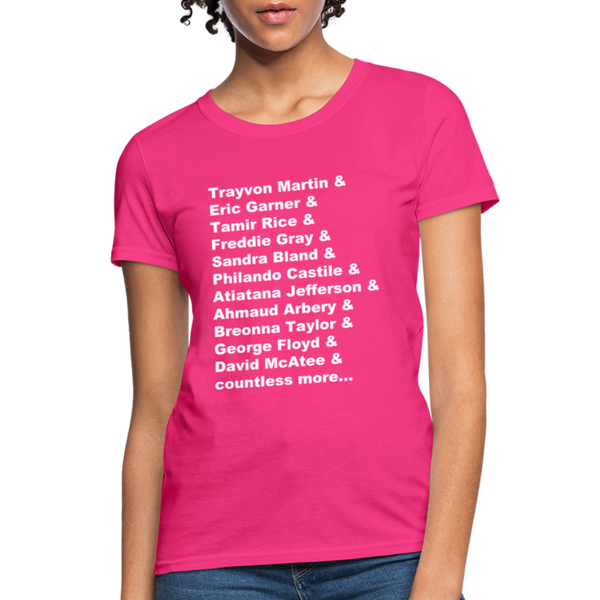 "Remember Their Names" Women's T-Shirt - fuchsia