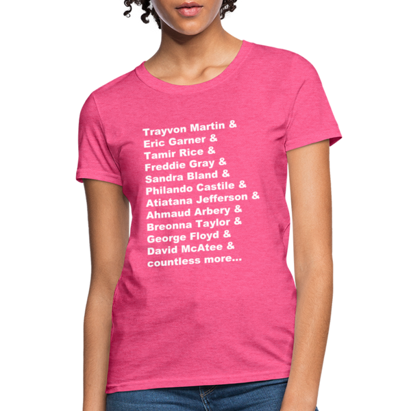 "Remember Their Names" Women's T-Shirt - heather pink