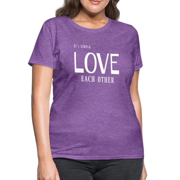 "Love Each Other" Women's T-Shirt - purple heather
