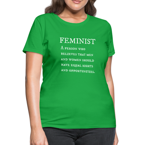 "Feminist" Women's T-Shirt - bright green