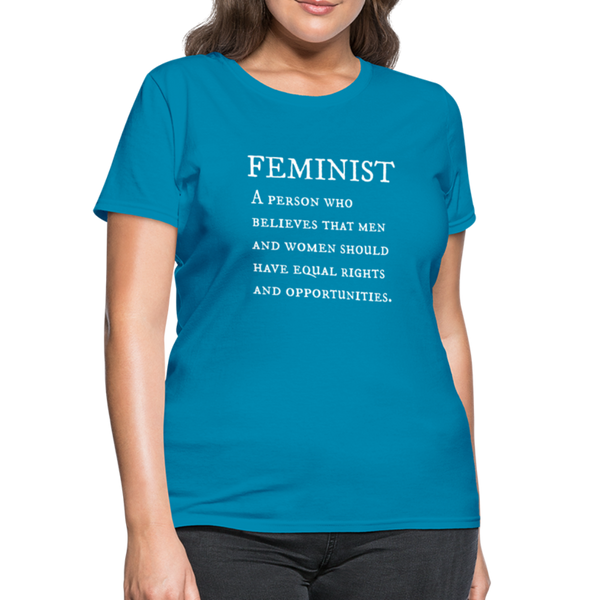 "Feminist" Women's T-Shirt - turquoise