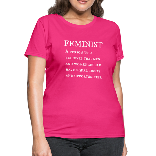 "Feminist" Women's T-Shirt - fuchsia