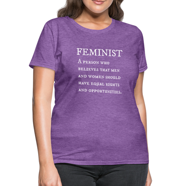 "Feminist" Women's T-Shirt - purple heather