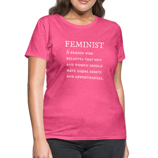 "Feminist" Women's T-Shirt - heather pink