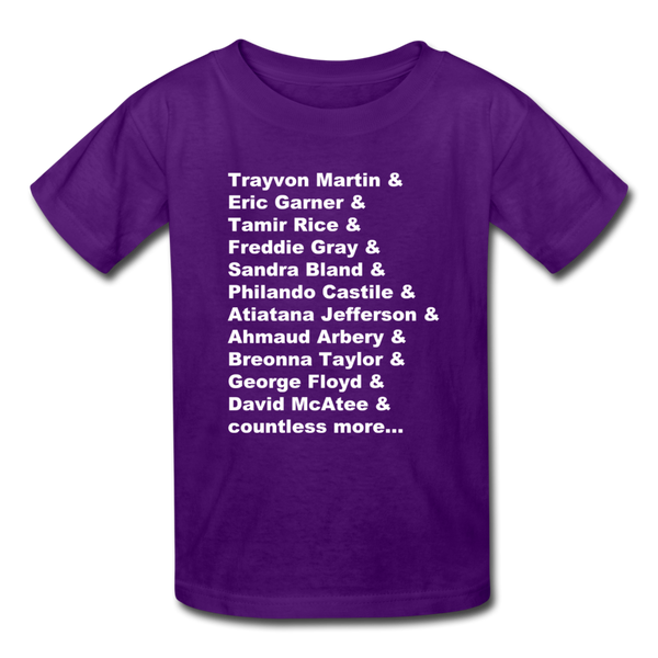 "Remember Their Names" Kids' T-Shirt - purple