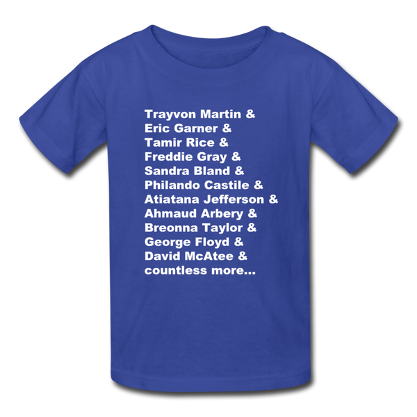 "Remember Their Names" Kids' T-Shirt - royal blue