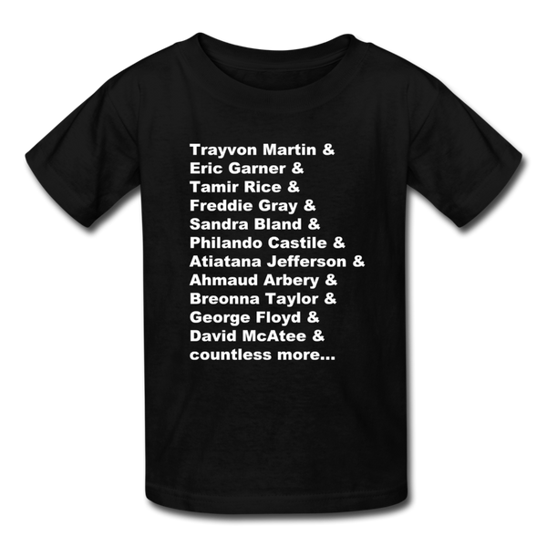 "Remember Their Names" Kids' T-Shirt - black