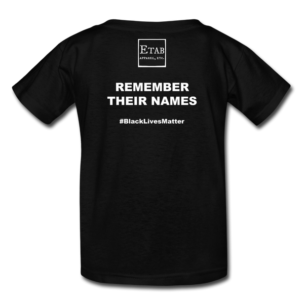 "Remember Their Names" Kids' T-Shirt - black
