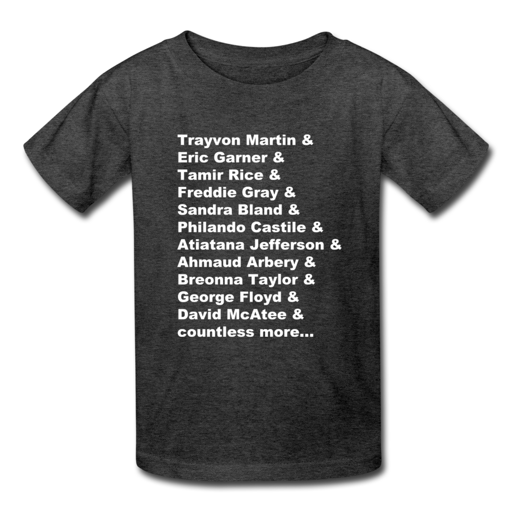 "Remember Their Names" Kids' T-Shirt - heather black