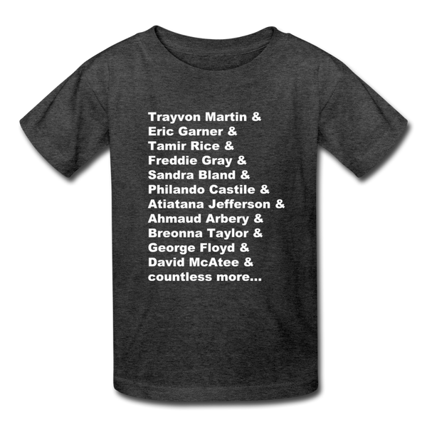 "Remember Their Names" Kids' T-Shirt - heather black