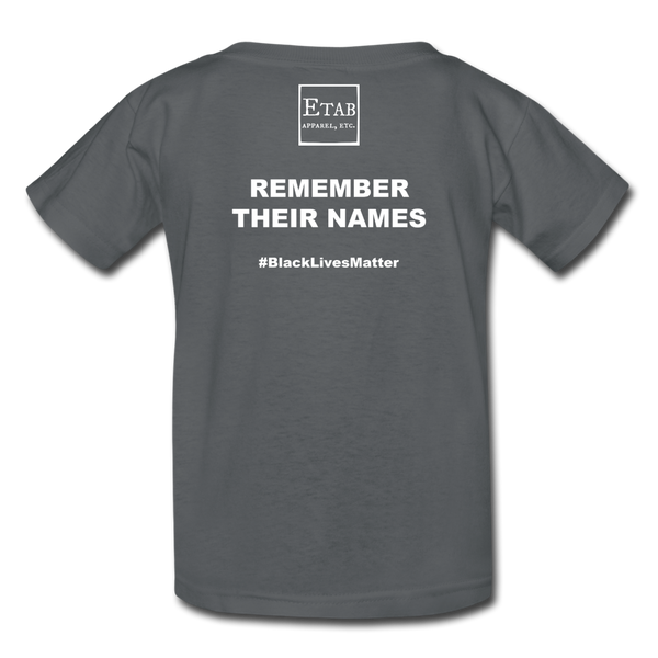 "Remember Their Names" Kids' T-Shirt - charcoal