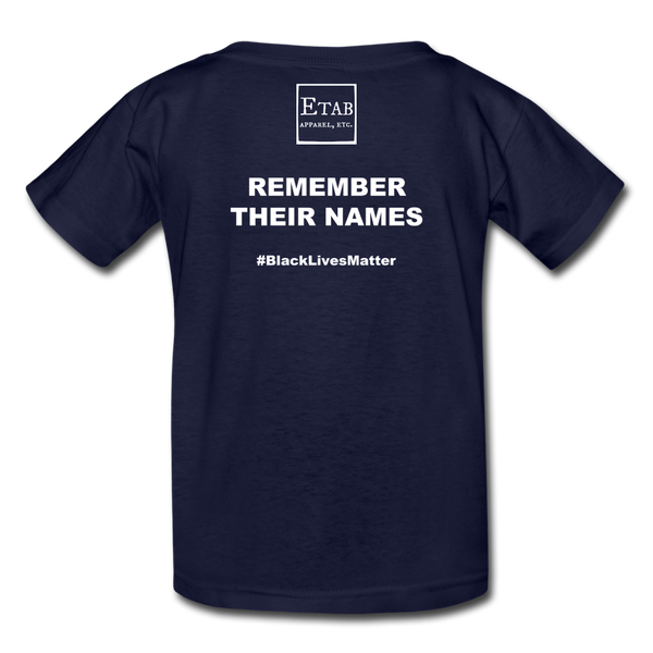 "Remember Their Names" Kids' T-Shirt - navy
